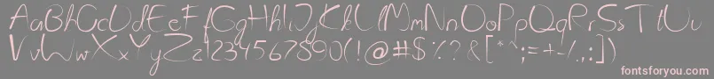 Kattyland Font – Pink Fonts on Gray Background