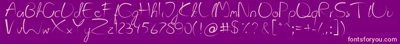 Kattyland Font – Pink Fonts on Purple Background