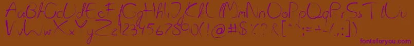 Kattyland Font – Purple Fonts on Brown Background