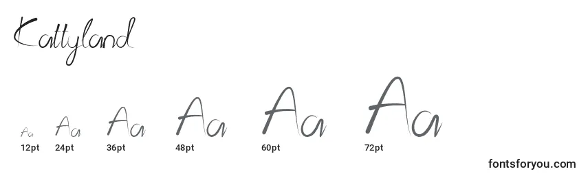 Kattyland Font Sizes