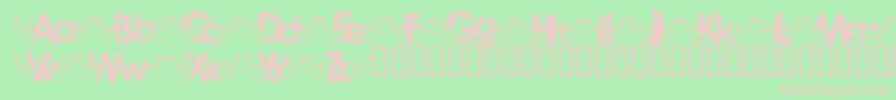 KATZCK   Font – Pink Fonts on Green Background