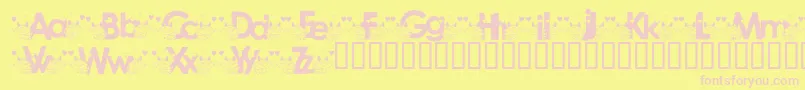 KATZCK   Font – Pink Fonts on Yellow Background