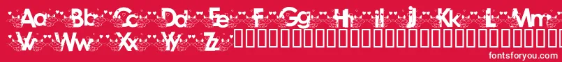 KATZCK   Font – White Fonts on Red Background