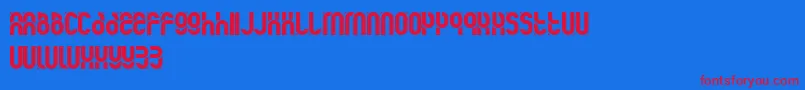 kawai desu   Dker Font – Red Fonts on Blue Background