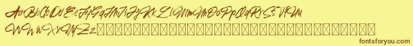 KawulaMuda Font – Brown Fonts on Yellow Background