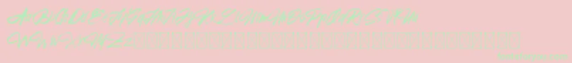 KawulaMuda Font – Green Fonts on Pink Background