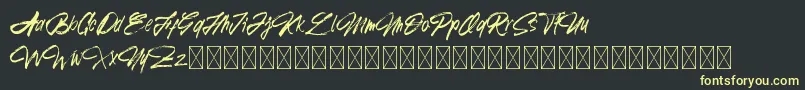 KawulaMuda Font – Yellow Fonts on Black Background