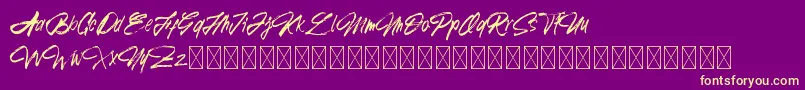 KawulaMuda Font – Yellow Fonts on Purple Background