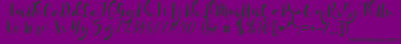 kayla Font – Black Fonts on Purple Background