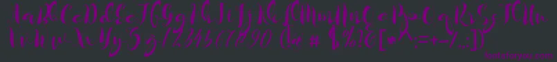 kayla Font – Purple Fonts on Black Background