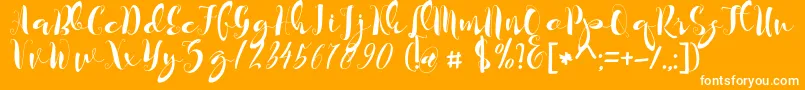 kayla Font – White Fonts on Orange Background