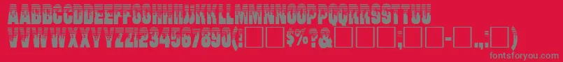 WillHarrisRegular Font – Gray Fonts on Red Background
