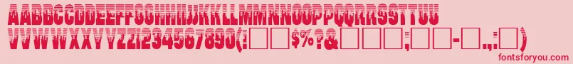 WillHarrisRegular Font – Red Fonts on Pink Background