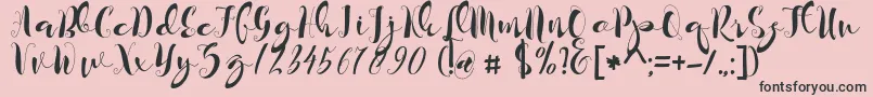 kayla Font – Black Fonts on Pink Background