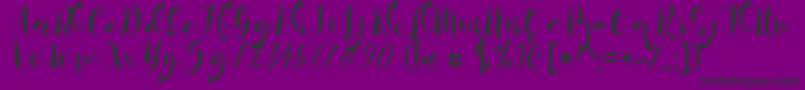 kayla Font – Black Fonts on Purple Background