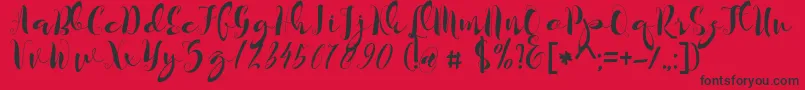 kayla Font – Black Fonts on Red Background