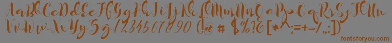 More about kayla Font kayla Font – Brown Fonts on Gray Background