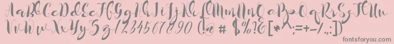fuente kayla – Fuentes Grises Sobre Fondo Rosa