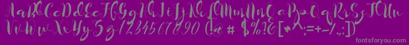 kayla Font – Gray Fonts on Purple Background