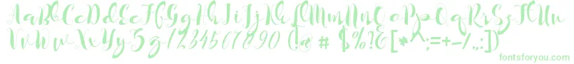 kayla-Schriftart – Grüne Schriften