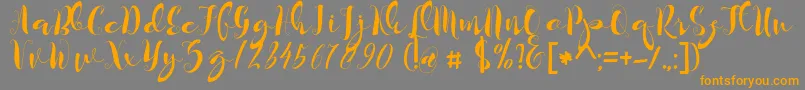 kayla Font – Orange Fonts on Gray Background