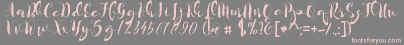 kayla Font – Pink Fonts on Gray Background