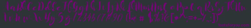 kayla Font – Purple Fonts on Black Background