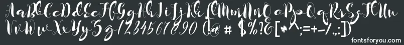 kayla Font – White Fonts on Black Background