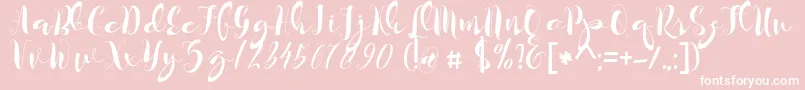 kayla Font – White Fonts on Pink Background