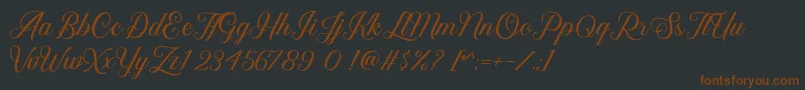 Kaylar DEMO Font – Brown Fonts on Black Background