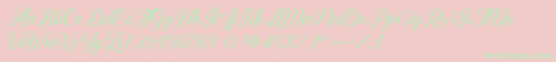 Kaylar DEMO Font – Green Fonts on Pink Background