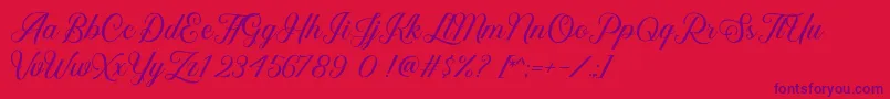Kaylar DEMO Font – Purple Fonts on Red Background