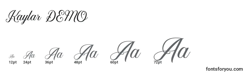 Kaylar DEMO Font Sizes