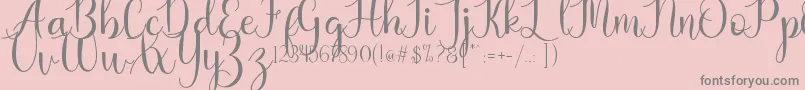 Kaylia Font – Gray Fonts on Pink Background