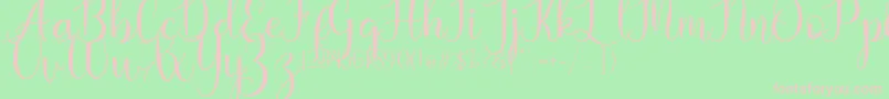 Kaylia Font – Pink Fonts on Green Background