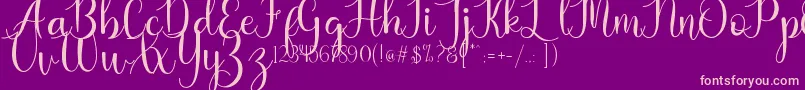 Kaylia Font – Pink Fonts on Purple Background