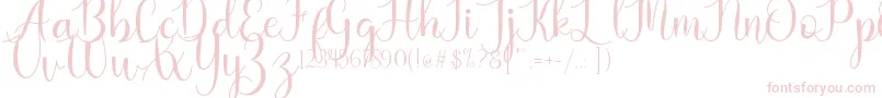 Kaylia Font – Pink Fonts on White Background