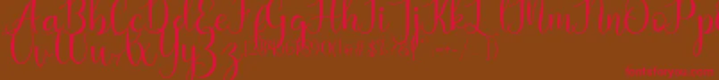 Kaylia Font – Red Fonts on Brown Background