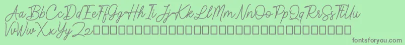 Kaylland Font – Gray Fonts on Green Background