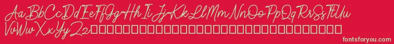Czcionka Kaylland – zielone czcionki na czerwonym tle
