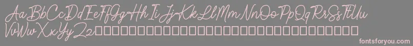 Kaylland Font – Pink Fonts on Gray Background