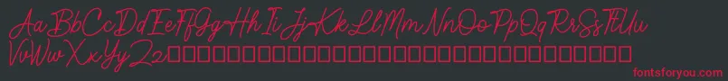 Kaylland Font – Red Fonts on Black Background