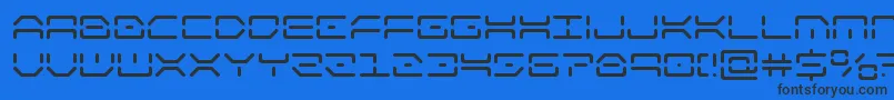 kaylon Font – Black Fonts on Blue Background
