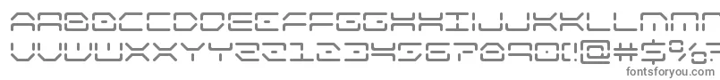 kaylon-fontti – harmaat kirjasimet valkoisella taustalla