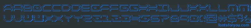 kaylon3d Font – Blue Fonts on Black Background