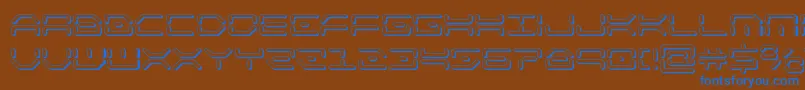 kaylon3d Font – Blue Fonts on Brown Background