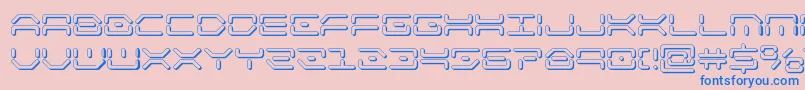 kaylon3d Font – Blue Fonts on Pink Background