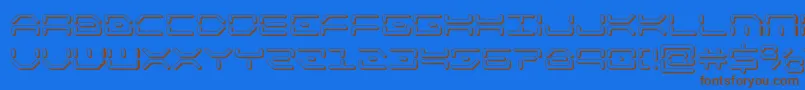 kaylon3d Font – Brown Fonts on Blue Background