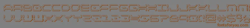 kaylon3d Font – Brown Fonts on Gray Background