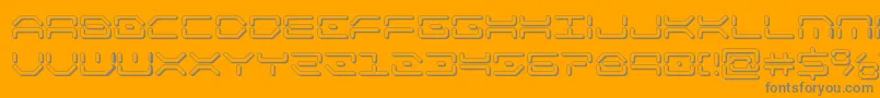 kaylon3d Font – Gray Fonts on Orange Background